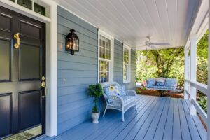 front porch of house